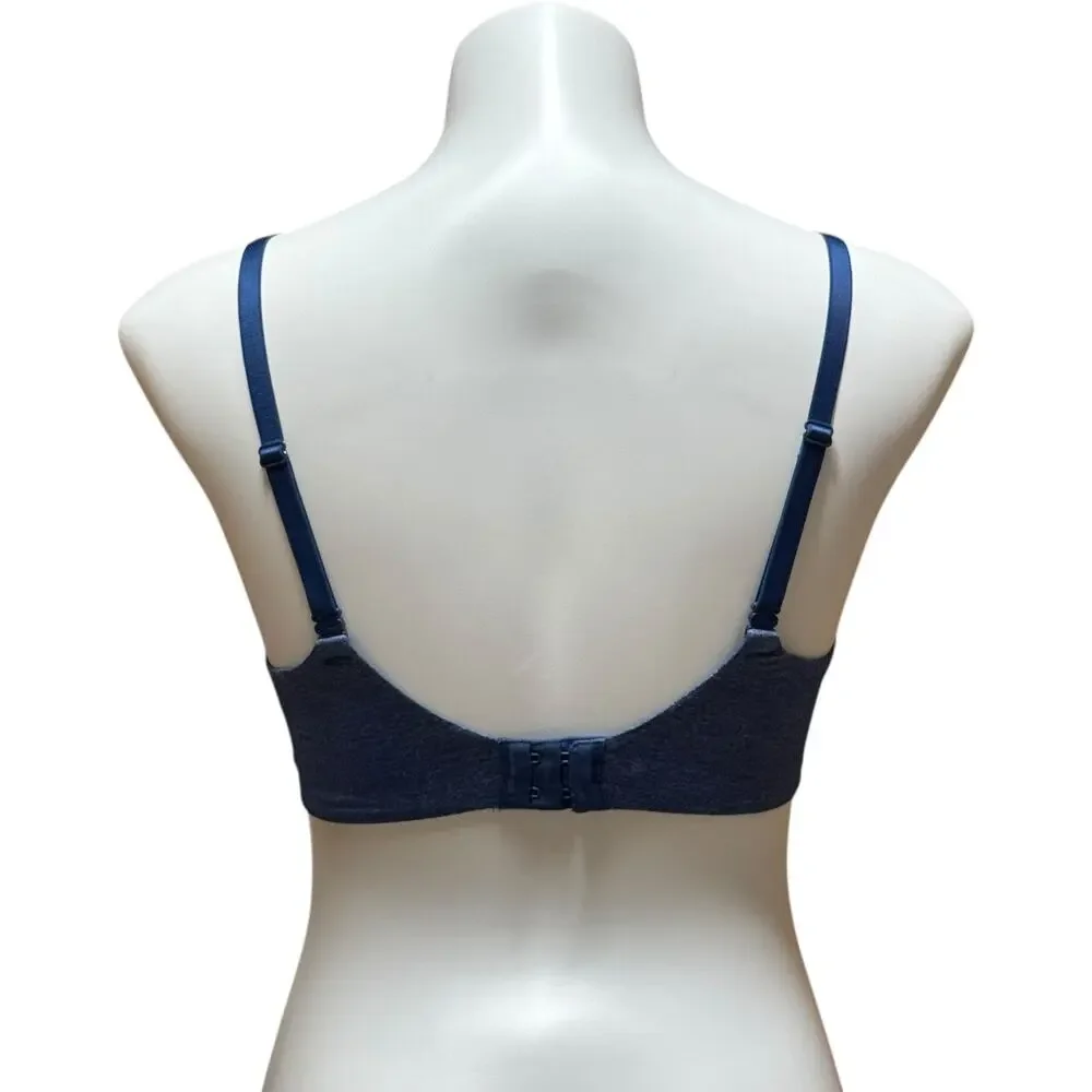 Victoria's Secret Uplift Semi Demi Back Close Convertible Underwire Bra Blue 34D